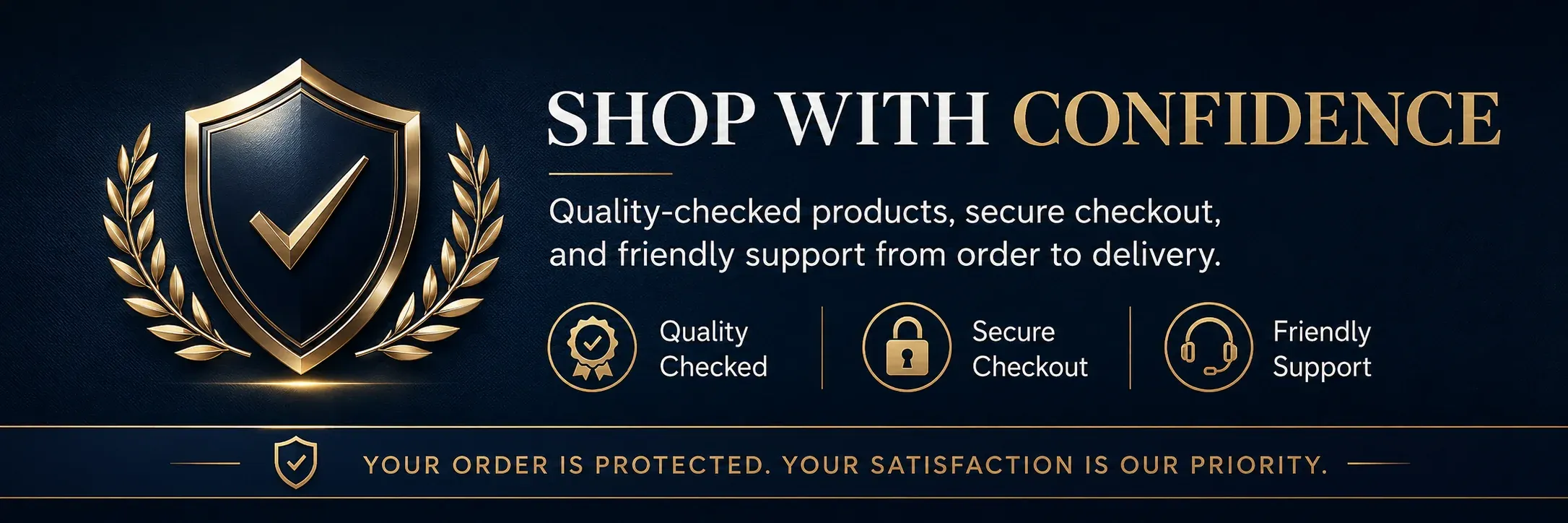 Secure checkout and helpful customer support