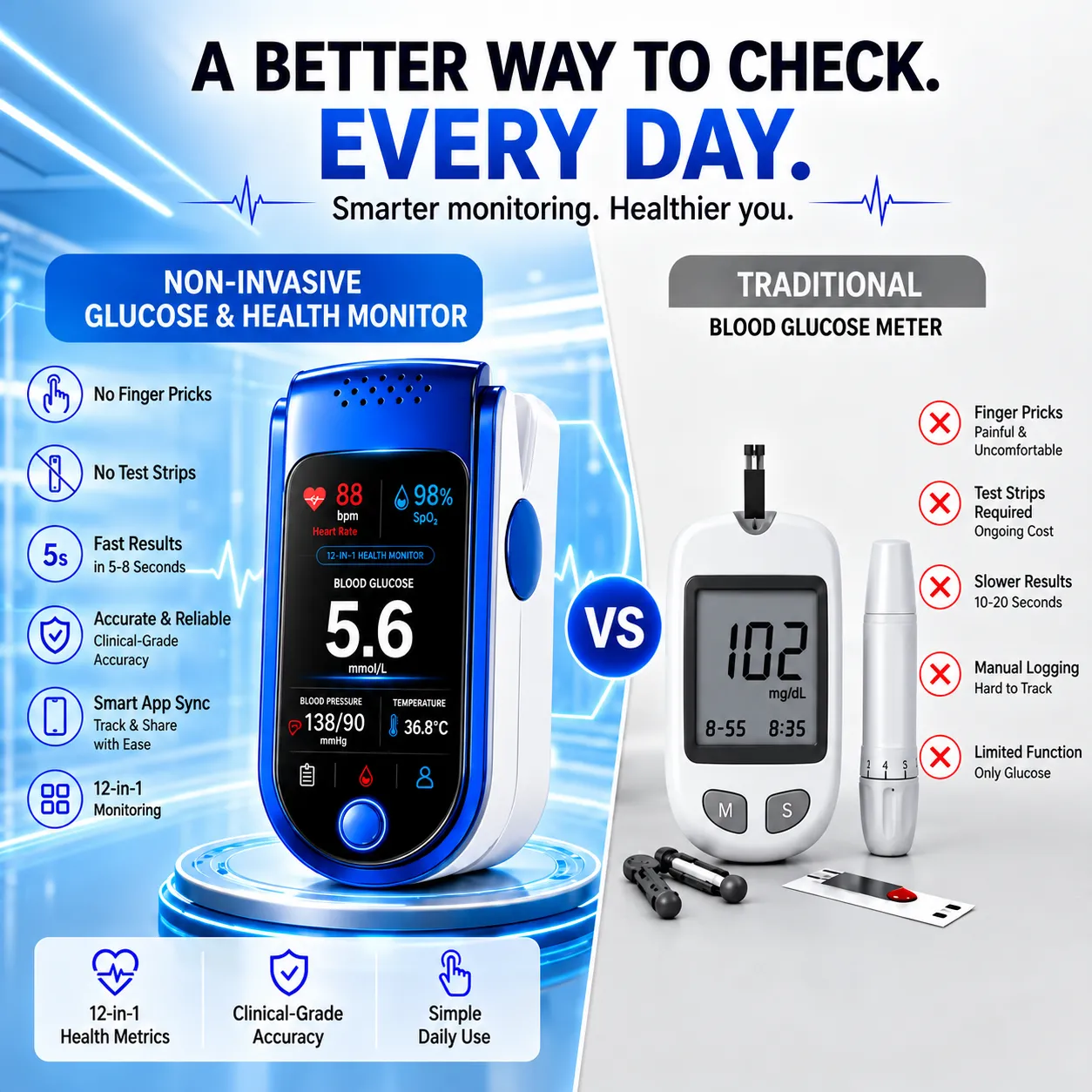 Non invasive wellness monitor comparison