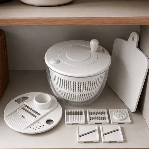 Pearl White 2-in-1 set stored neatly on a pantry shelf