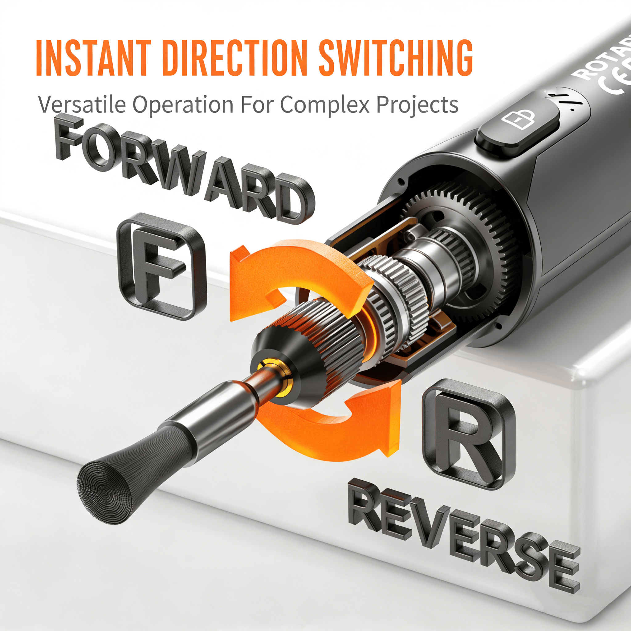 Forward and reverse rotary direction control