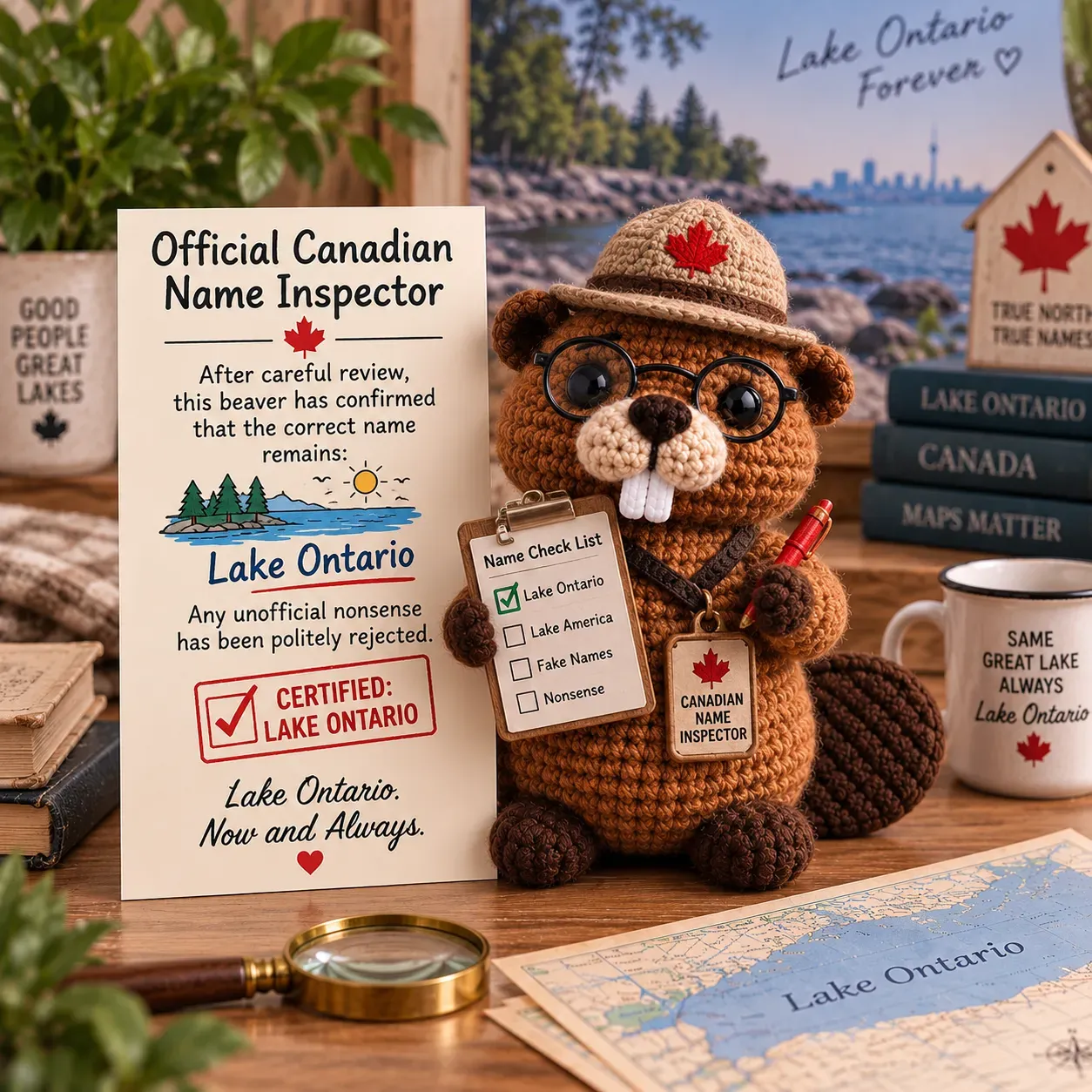 Official Canadian Name Inspector crochet beaver style