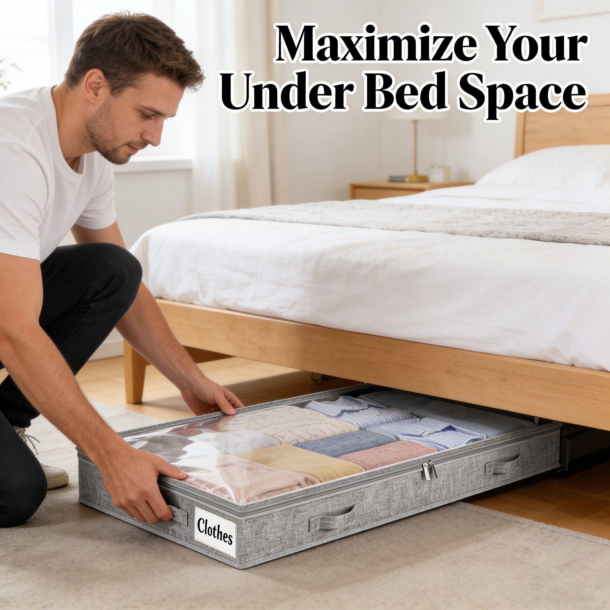 Inspiring Low Profile Under Bed Storage Photos