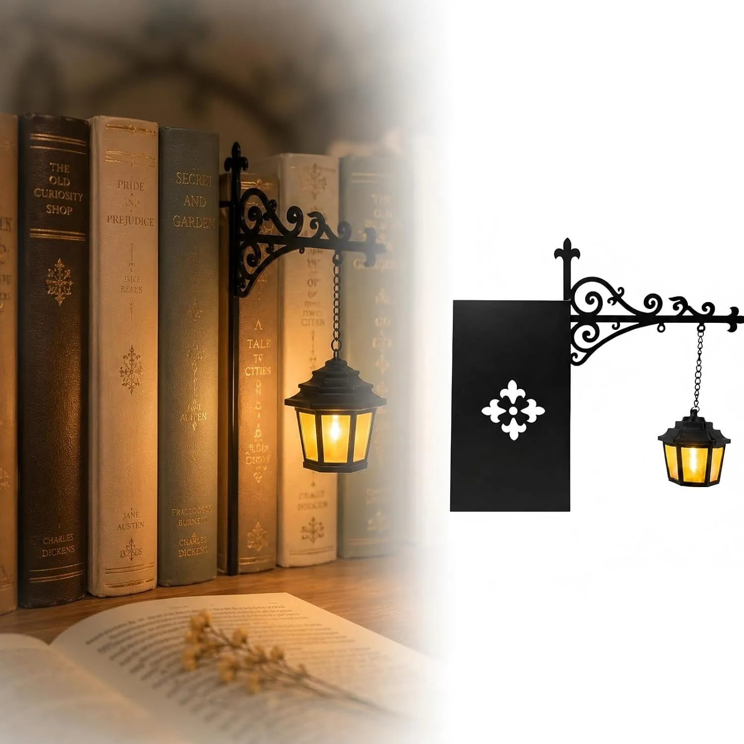 Library Lantern, Reading Ghost, and Happy Place Sign design options