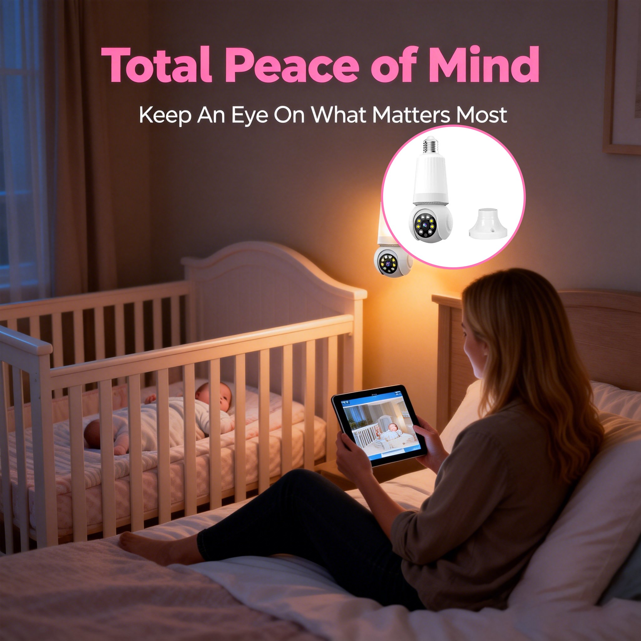 Smart Indoor Light Bulb-Style Surveillance Monitor✨