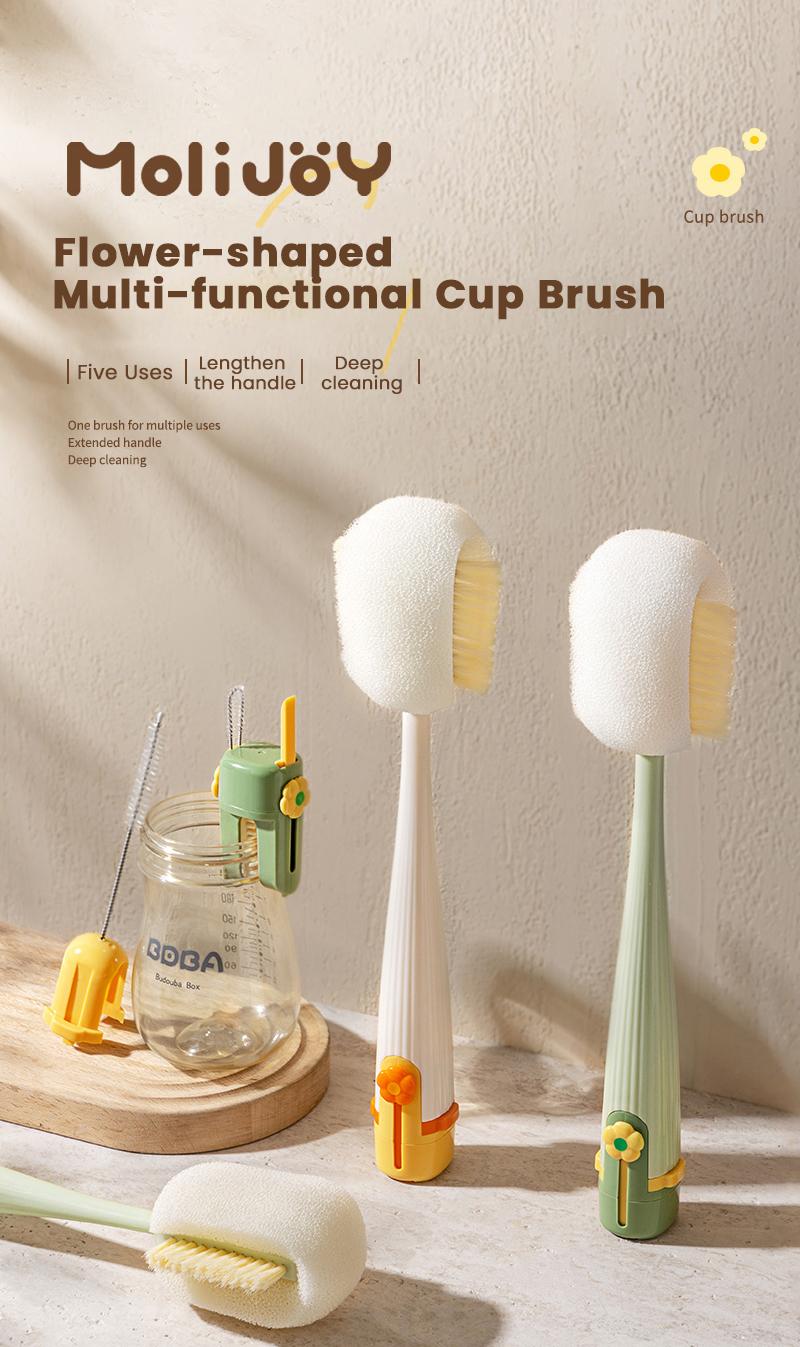 5-in-1 Bottle Cleaning Brush (Multifunctional) – For Cup Lid Cleaning & Home Kitchen Tasks