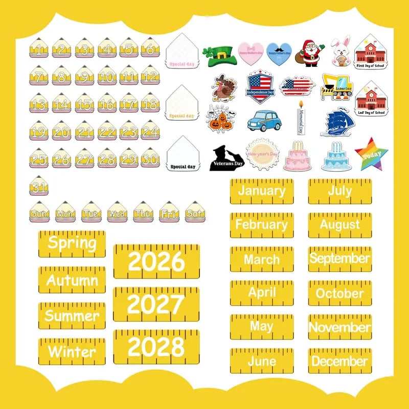 Interactive classroom calendar activity for preschool and kindergarten students