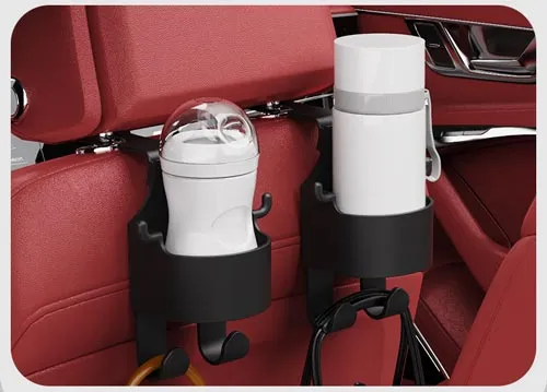 Back seat cup holder organizer