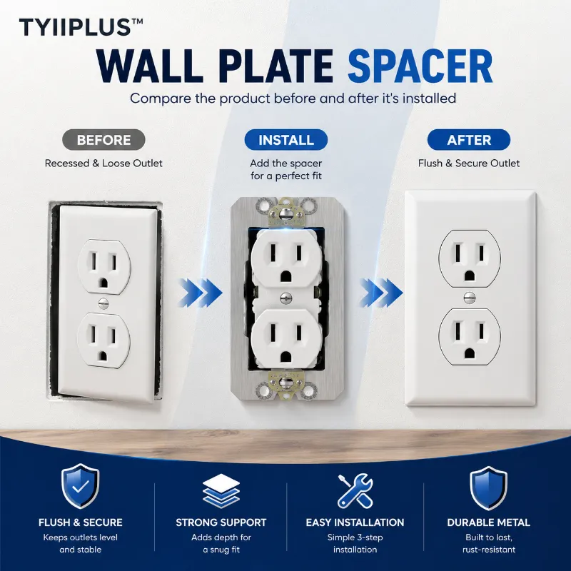 Galvanized metal wall plate spacer construction