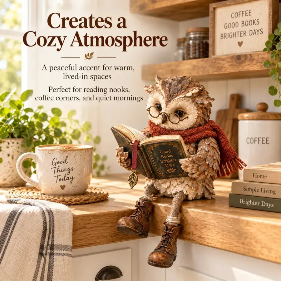 Reading owl home decor
