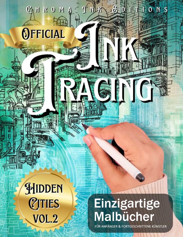 🎨✏️ Ink Tracing Ausmalbuch – Für Anfänger & Stressabbau (📚 Hardcover – Ohne Durchschlag)