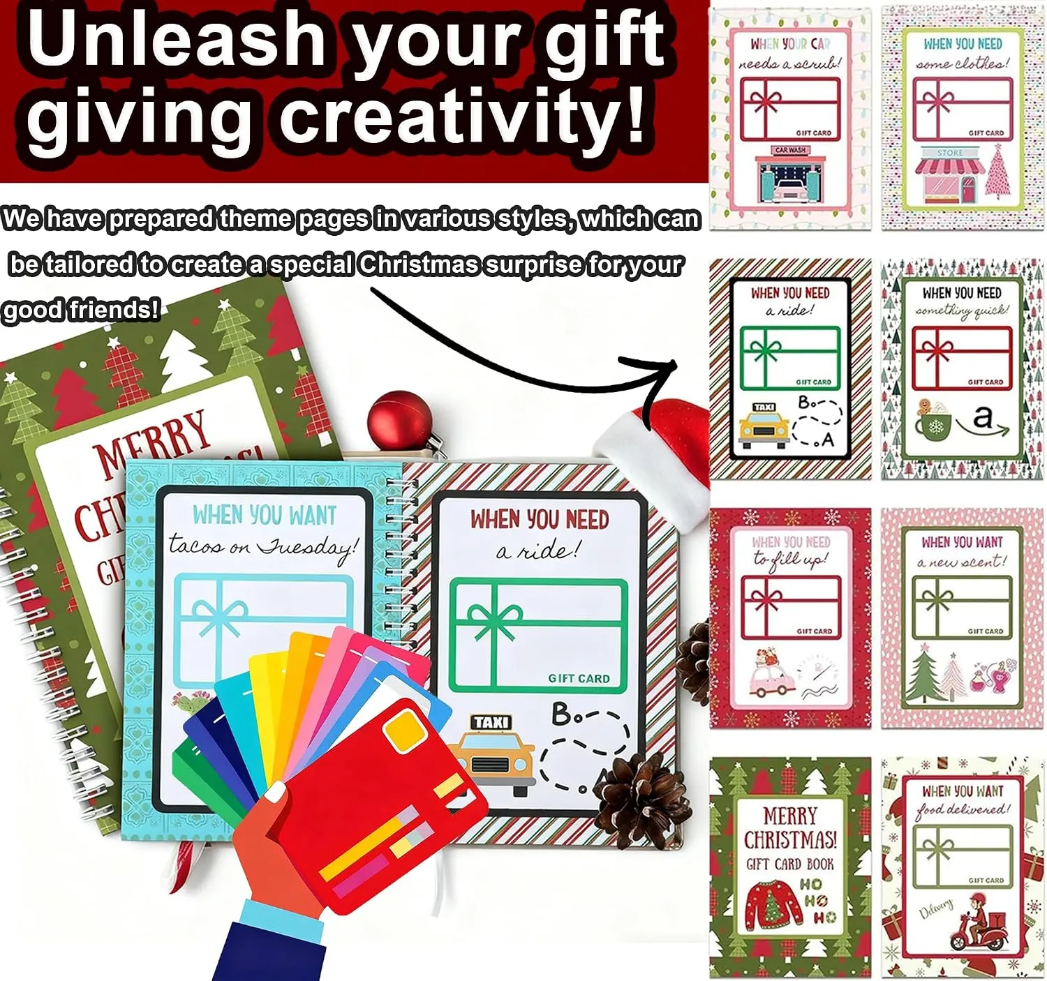 Creative themed pages for a personalized Christmas surprise