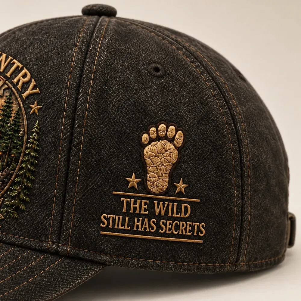 Bigfoot footprint side embroidery
