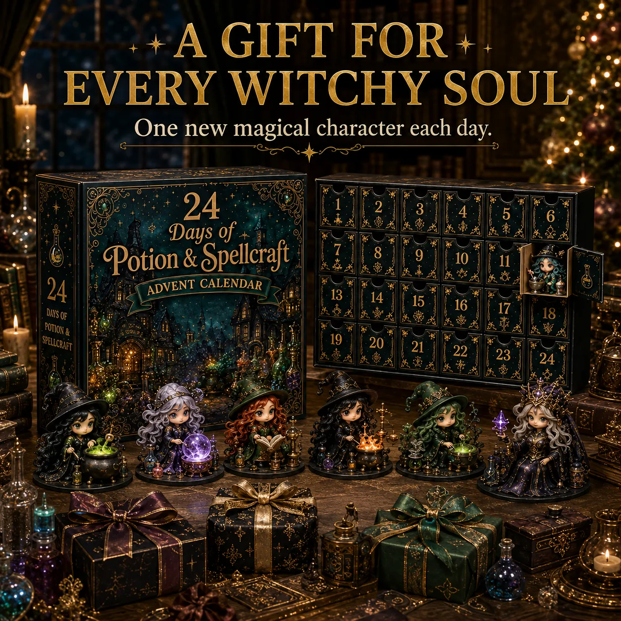 Opening one collectible witch surprise each day