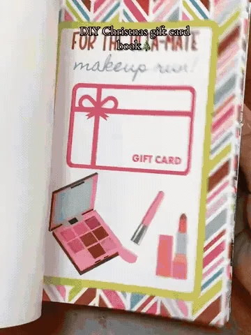 How to fill a Christmas gift card book