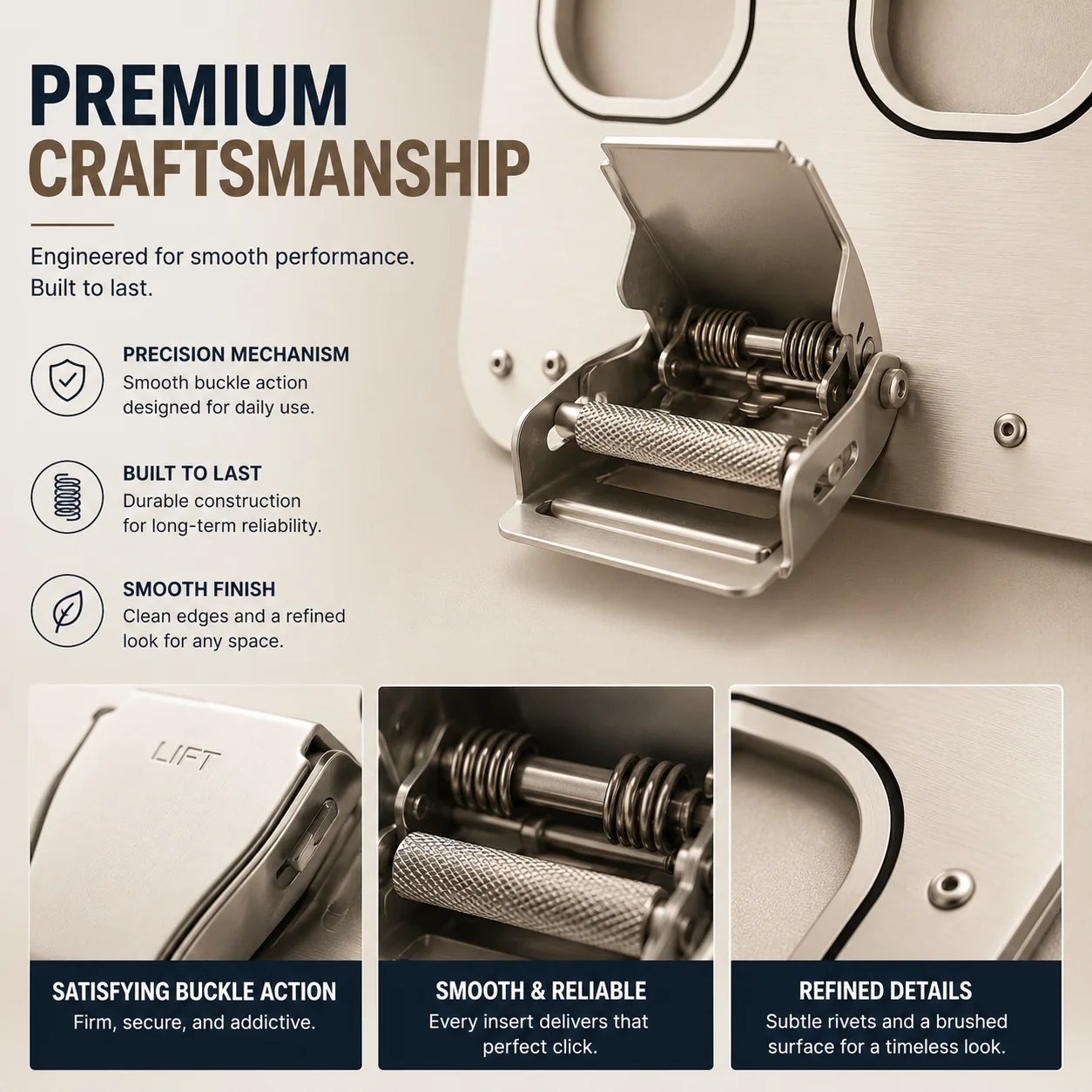 Detailed aviation buckle key organizer