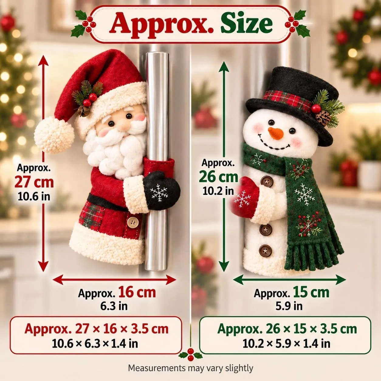 🎅☃️ Santa & Snowman Handle Huggers – Christmas Kitchen Decor feature view
