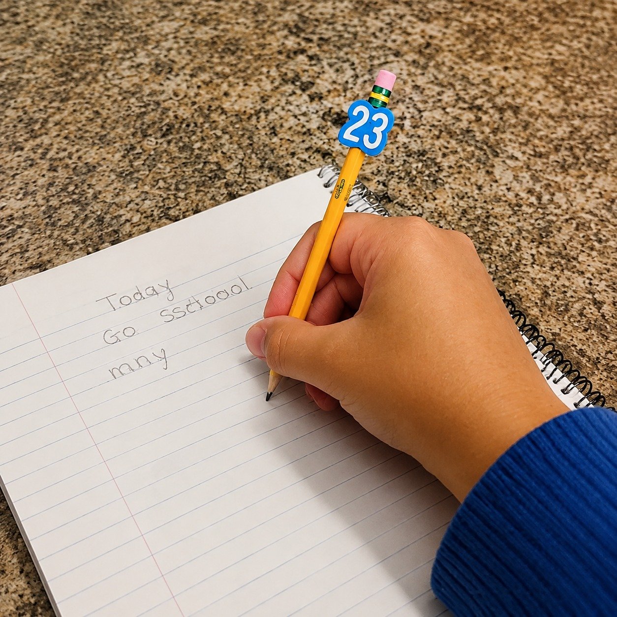 Customer review image showing colorful pencil toppers