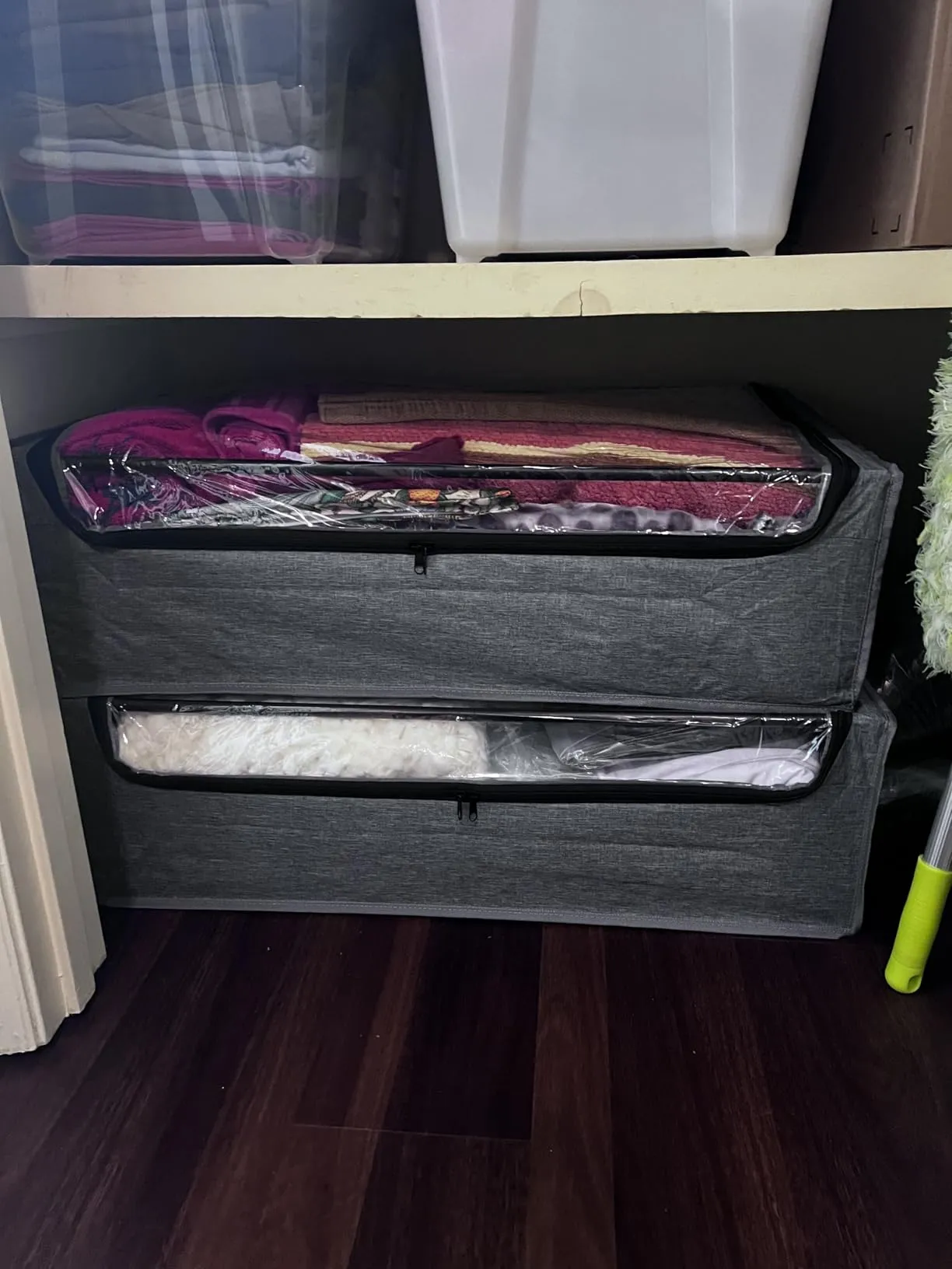 Takes up much less space than plastic containers!