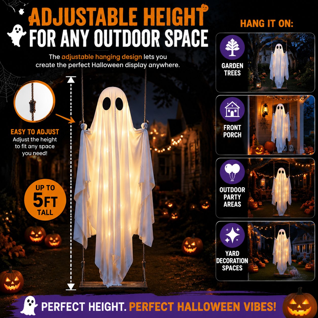 Adjustable hanging height information