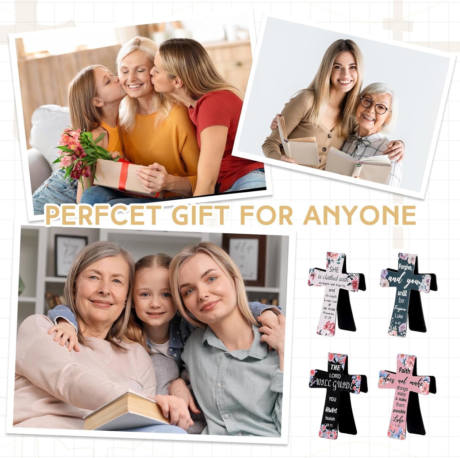 🔥BUY 2 GET 1 FREE📖24PCS Magnetic Cross Bookmark Set with Inspirational Bible Verses