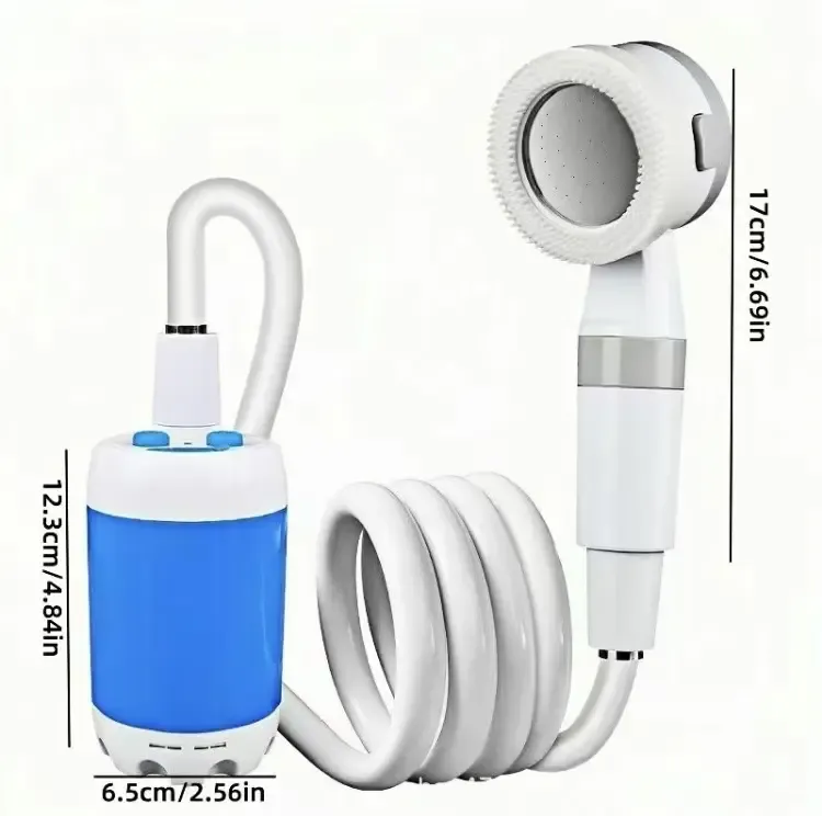 Product Introduction of Portable shower, handheld electric shower, outdoor shower equipment for camping and hiking, pet cleaning, car washing, camping equipment, camping supplies, travel accessories, apartment shower tools 2