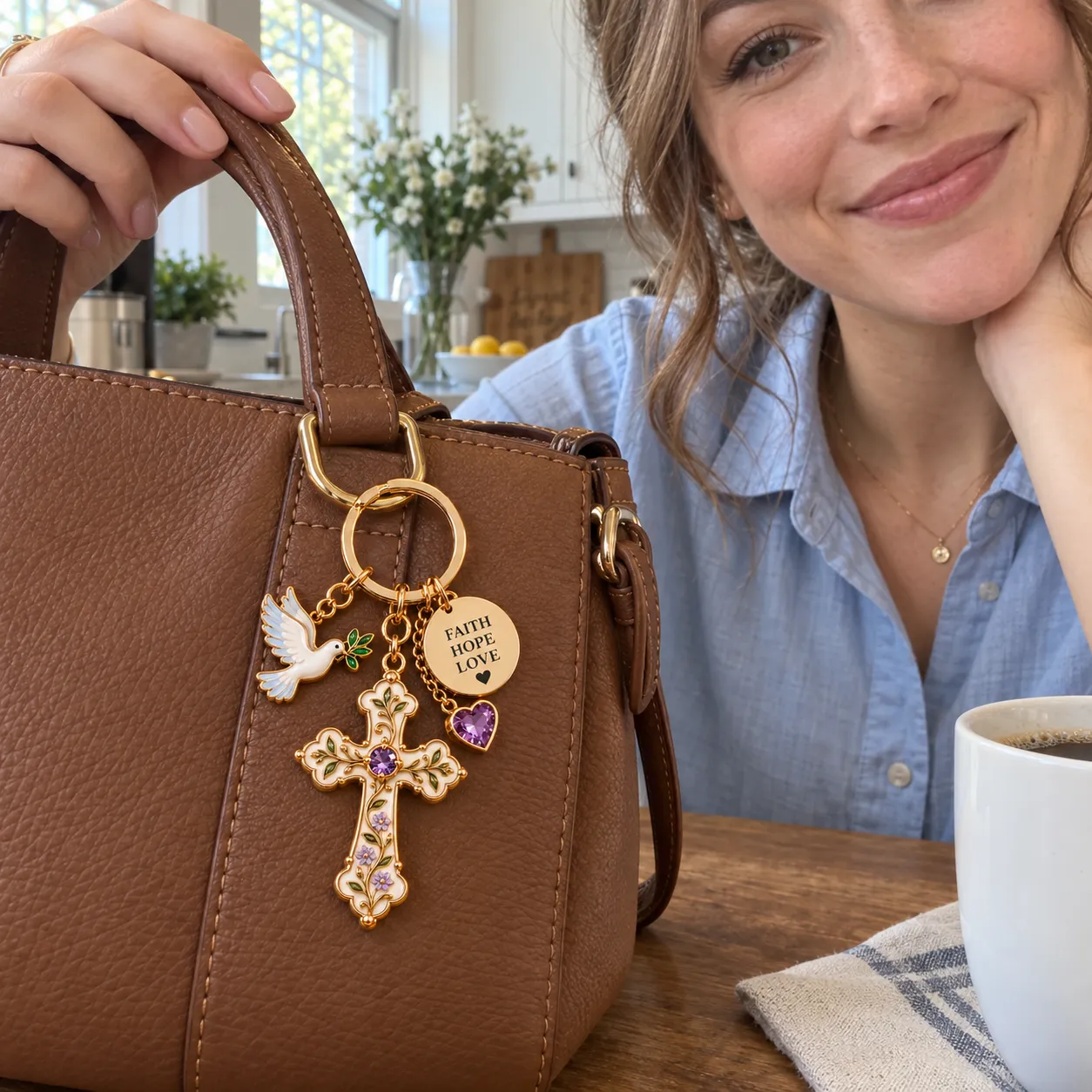 Christian keepsake keychain lifestyle photo, image 2