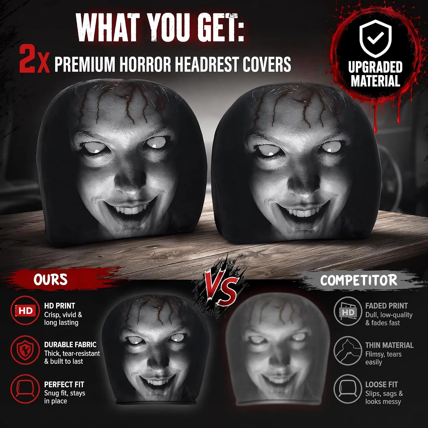 Two-cover set contents and quality comparison details
