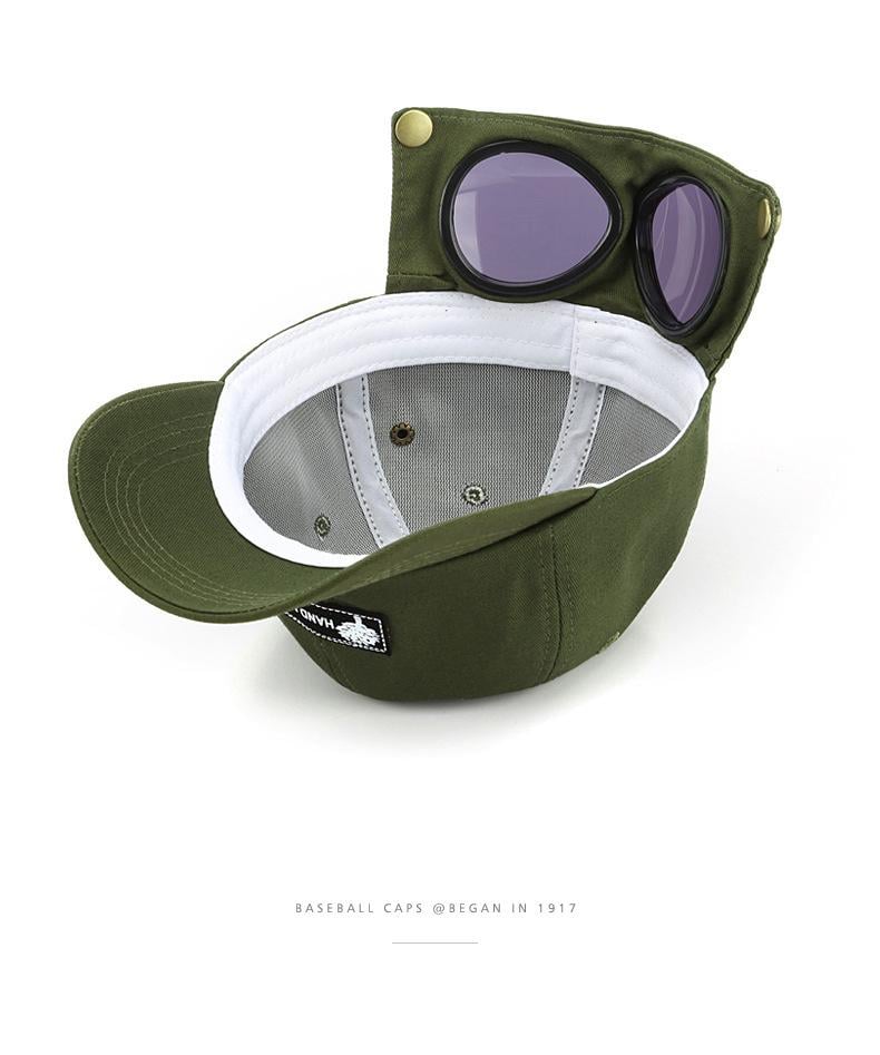 Men's Korean-Style Pilot Baseball Cap - Personalized Glasses-Ready, Curved Visor, Casual Style, Sunshade for Spring & Summer, Fitted Hat, Mens Gifts, Accessories Adults