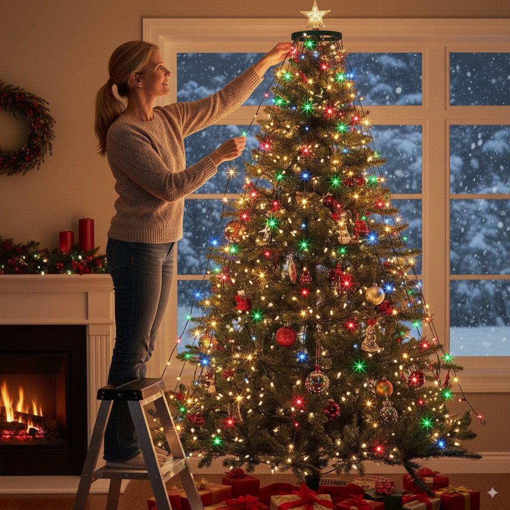 🎄Feiertags-Vorverkauf: Sparen Sie 49 %🔥Wasserfeste Weihnachtsbaum-Wasserfalllichter mit Ring