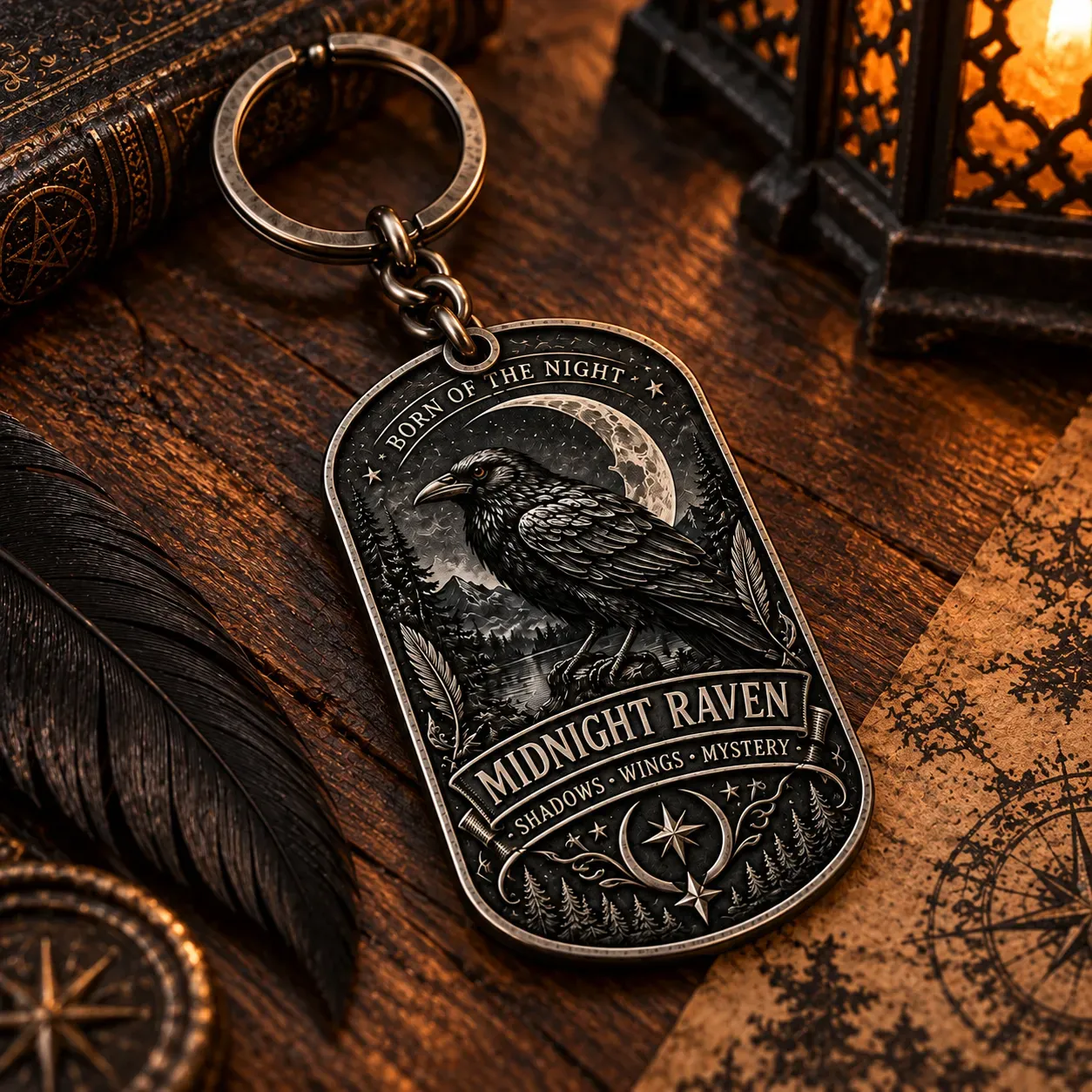 Midnight Raven keychain