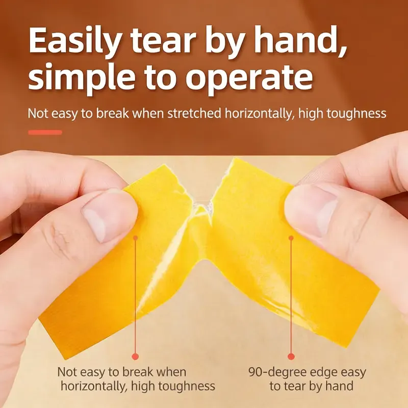 Easy tear double sided grid tape