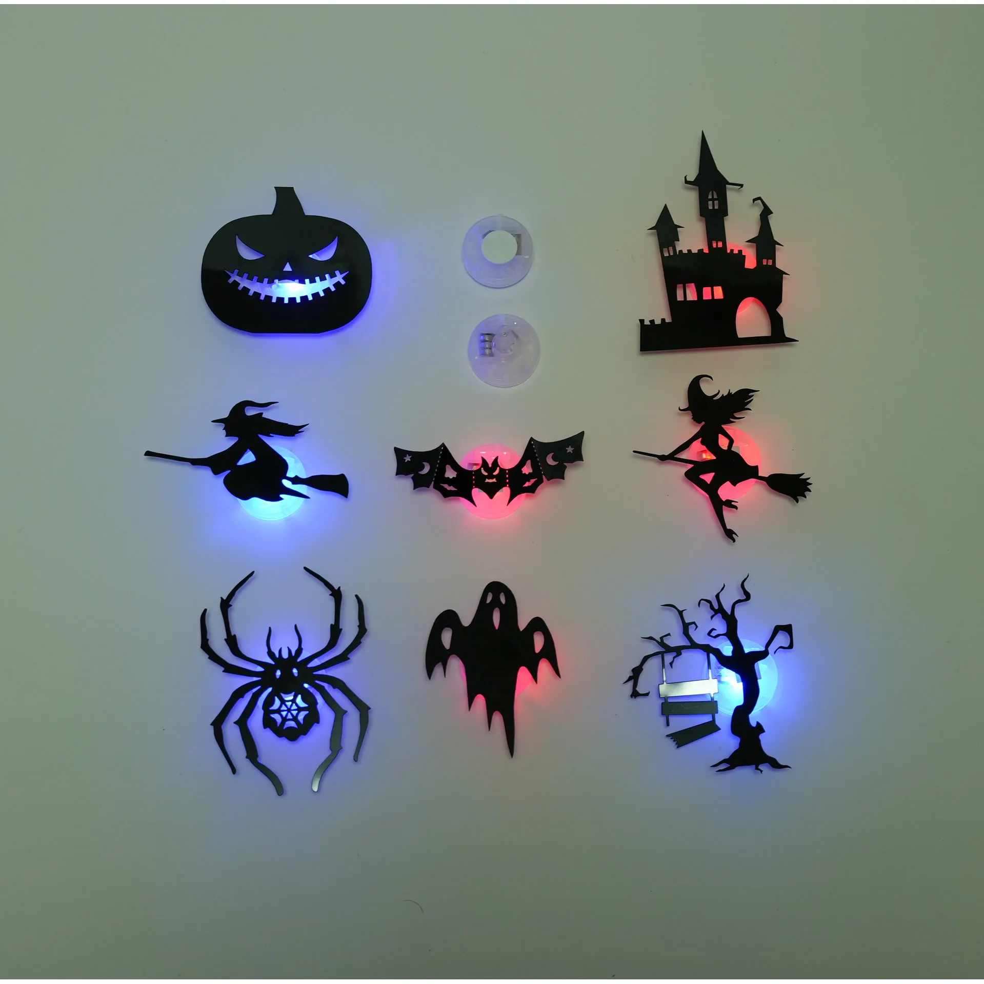 Assorted glowing Halloween PET wall decorations
